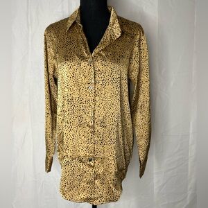 Silk Cheetah Print Top